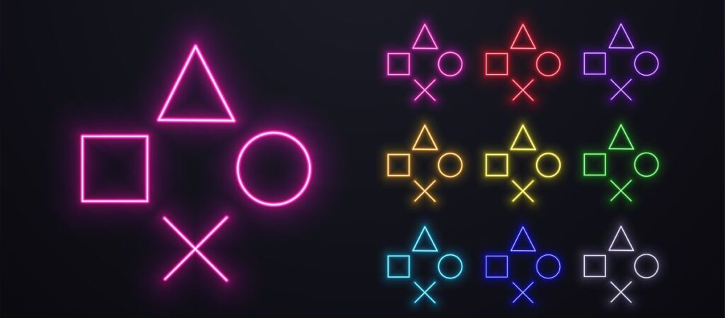 Badges on the joystick